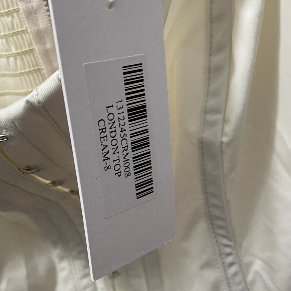Reformation Cream Crop Top NWT London top size 8 corset - Picture 4 of 5